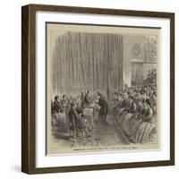 Presentation of Prizes by Prince Teck at the South Kensington Museum-Godefroy Durand-Framed Giclee Print