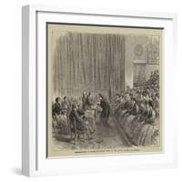 Presentation of Prizes by Prince Teck at the South Kensington Museum-Godefroy Durand-Framed Giclee Print