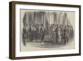 Presentation of the Address from the Irish Nation to the Sultan at Constantinople-null-Framed Giclee Print