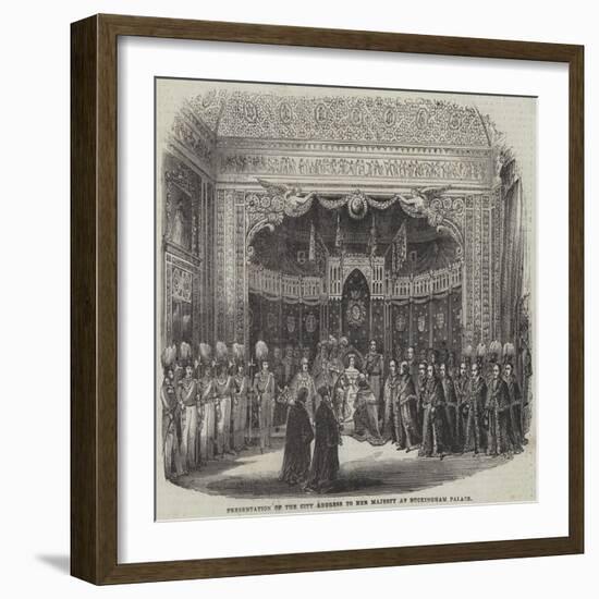 Presentation of the City Address to Her Majesty at Buckingham Palace-null-Framed Giclee Print