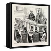 Presentation of the Freedom of the Bororgh of Birmingham to Mr. Chamberlain in the Council House-null-Framed Stretched Canvas