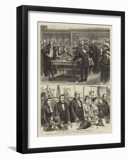Presentation of the Freedom of the City to General U S Grant-Godefroy Durand-Framed Giclee Print