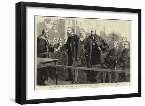 Presentation of the Freedom of the City to Lord Hartington-null-Framed Giclee Print