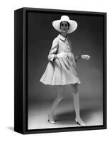 Presentation on February 19, 1967 of Fashion by Jacques Heim, Paris : Dress Coat with Hat-null-Framed Stretched Canvas