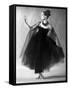 Presentation on February 27, 1963 of Fashion by Jacques Heim, Paris : Black Tulle Evening Dress-null-Framed Stretched Canvas