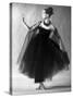 Presentation on February 27, 1963 of Fashion by Jacques Heim, Paris : Black Tulle Evening Dress-null-Stretched Canvas