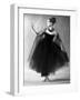 Presentation on February 27, 1963 of Fashion by Jacques Heim, Paris : Black Tulle Evening Dress-null-Framed Photo