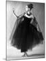 Presentation on February 27, 1963 of Fashion by Jacques Heim, Paris : Black Tulle Evening Dress-null-Mounted Photo