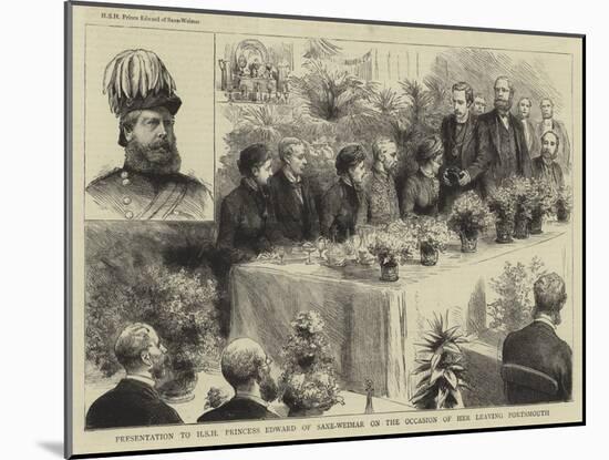 Presentation to Hsh Princess Edward of Saxe-Weimar on the Occasion of Her Leaving Portsmouth-null-Mounted Giclee Print