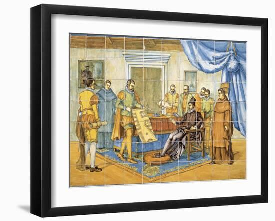 Presentation to Philip II of New Nobles from City of Valladolid-null-Framed Giclee Print