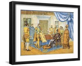 Presentation to Philip II of New Nobles from City of Valladolid-null-Framed Giclee Print