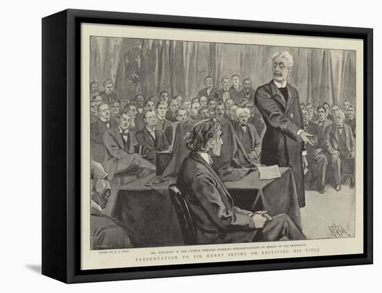 Presentation to Sir Henry Irving on Receiving His Title-Alexander Stuart Boyd-Framed Stretched Canvas