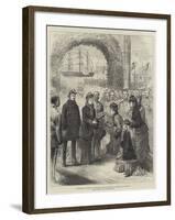 Presenting a Bouquet to Princess Louise on Landing at Halifax, Nova Scotia-null-Framed Giclee Print
