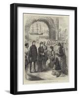 Presenting a Bouquet to Princess Louise on Landing at Halifax, Nova Scotia-null-Framed Giclee Print