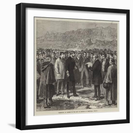 Presenting an Address to the King of Denmark at Thingvalla, Iceland-null-Framed Giclee Print