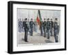 Presenting Excuses to the Flag, Toulon, France, 1898-null-Framed Giclee Print