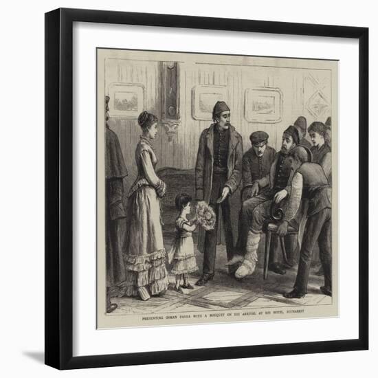 Presenting Osman Pasha with a Bouquet on His Arrival at His Hotel, Bucharest-null-Framed Giclee Print