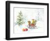 Presents in Sleigh on Snowy Day-Lanie Loreth-Framed Art Print