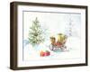 Presents in Sleigh on Snowy Day-Lanie Loreth-Framed Art Print