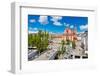 Preseren Square, Ljubljana, Capital of Slovenia.-kasto-Framed Photographic Print