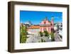 Preseren Square, Ljubljana, Capital of Slovenia.-kasto-Framed Photographic Print