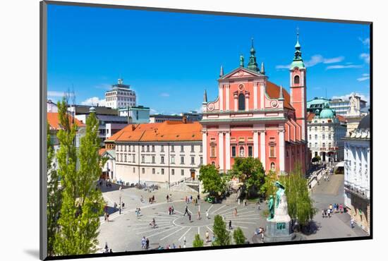 Preseren Square, Ljubljana, Capital of Slovenia.-kasto-Mounted Photographic Print