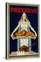 Preserve War Effort Poster with Figure of Columbia-null-Stretched Canvas