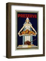 Preserve War Effort Poster with Figure of Columbia-null-Framed Photographic Print