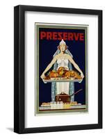 Preserve War Effort Poster with Figure of Columbia-null-Framed Photographic Print