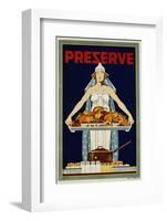 Preserve War Effort Poster with Figure of Columbia-null-Framed Photographic Print