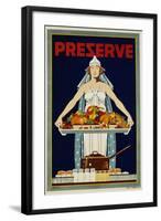 Preserve War Effort Poster with Figure of Columbia-null-Framed Photographic Print