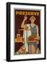 Preserve War Effort Poster with Figure of Justice-null-Framed Giclee Print