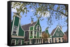 Preserved Historic Houses in Zaanse Schans-Amanda Hall-Framed Stretched Canvas