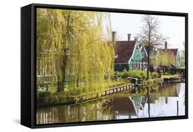 Preserved Historic Houses in Zaanse Schans-Amanda Hall-Framed Stretched Canvas