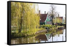 Preserved Historic Houses in Zaanse Schans-Amanda Hall-Framed Stretched Canvas