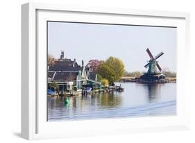 Preserved Historic Windmills and Houses in Zaanse Schans-Amanda Hall-Framed Photographic Print