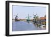 Preserved Historic Windmills and Houses in Zaanse Schans-Amanda Hall-Framed Photographic Print