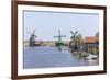 Preserved Historic Windmills and Houses in Zaanse Schans-Amanda Hall-Framed Photographic Print