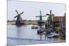 Preserved Historic Windmills and Houses in Zaanse Schans-Amanda Hall-Mounted Photographic Print