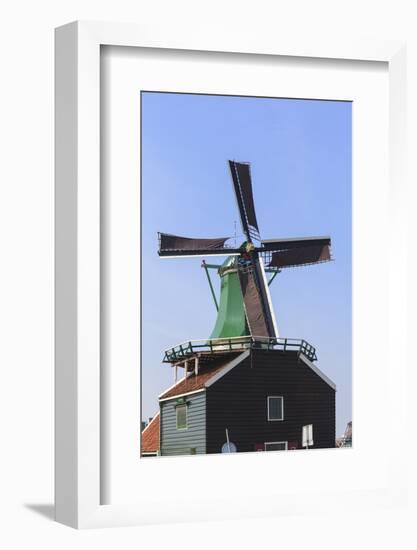 Preserved Historic Windmills and Houses in Zaanse Schans-Amanda Hall-Framed Photographic Print