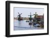 Preserved Historic Windmills and Houses in Zaanse Schans-Amanda Hall-Framed Photographic Print