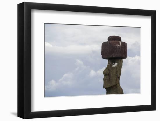 Preserved Original Moai in the Tahai Archaeological Zone-Michael Nolan-Framed Photographic Print