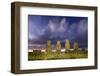 Preserved Original Moai in the Tahai Archaeological Zone-Michael-Framed Photographic Print