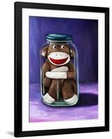 Preserving Childhood Sock Monkey-Leah Saulnier-Framed Giclee Print