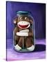 Preserving Childhood Sock Monkey-Leah Saulnier-Stretched Canvas