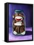 Preserving Childhood Sock Monkey-Leah Saulnier-Framed Stretched Canvas