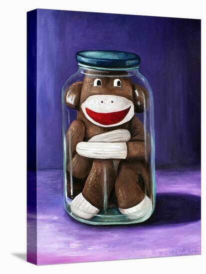 Preserving Childhood Sock Monkey-Leah Saulnier-Stretched Canvas