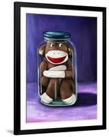 Preserving Childhood Sock Monkey-Leah Saulnier-Framed Giclee Print