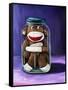 Preserving Childhood Sock Monkey-Leah Saulnier-Framed Stretched Canvas