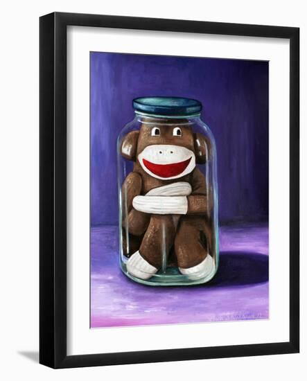 Preserving Childhood Sock Monkey-Leah Saulnier-Framed Giclee Print